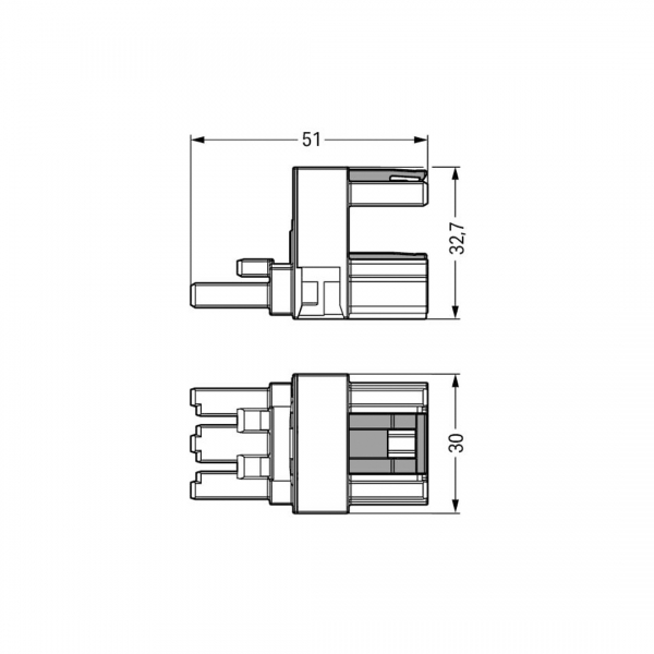 Wago 770-633 50 Adet Winsta Midi 3 Kutuplu H Tipi Dağıtım Konnektörü - Thumbnail