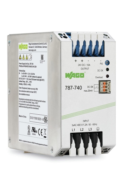 Wago 787-740 3 faz Giriş AC 325V 575V 24 VDC/12.5A Standart Epsitron Güç Kaynağı - Thumbnail