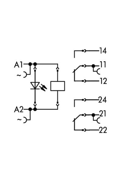 Wago 788-515 Ac 115V 2x8A Soketli Durum Göstergeli Röle Modülü - Thumbnail