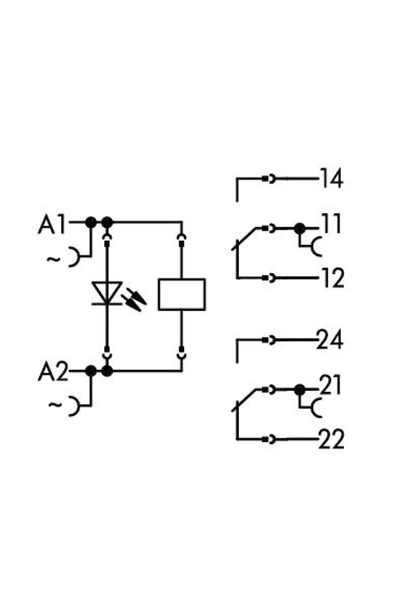 Wago 788-516 Ac 230V 2x8A Soketli Durum Göstergeli Röle Modülü - Thumbnail