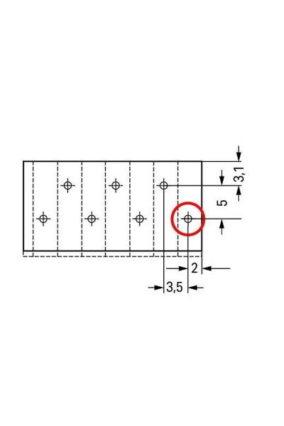 Wago 805-306 55 Adet 1.5mm2 6 Kutuplu 3.5mm Basma Düğmeli Klemens - Thumbnail