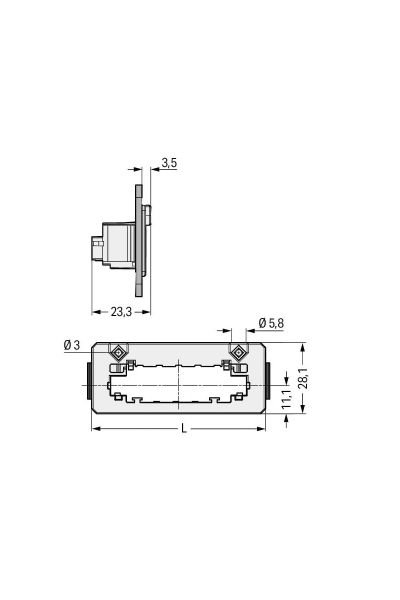 Wago 831-304 24 Adet 10mm2 4 Kutup için Panel Geçiş Yuvası - Thumbnail