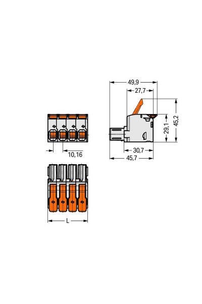 Wago 832-1103 50 Adet 10mm2 3 Kutuplu MCS Dişi Konnektör - Thumbnail