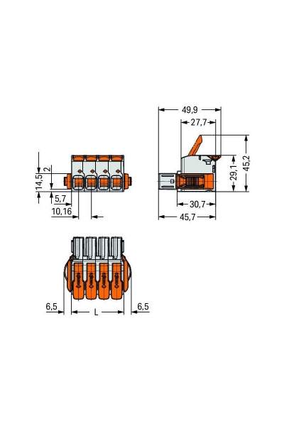 Wago - Wago 832-1105/037-000 10 Adet 10mm2 Kilitlemeli 5 Kutuplu MCS Dişi Konnektör Wago 832-1105/037-000 10 Adet 10mm2 Kilitlemeli 5 Kutuplu MCS Dişi Konnektör - Thumbnail
