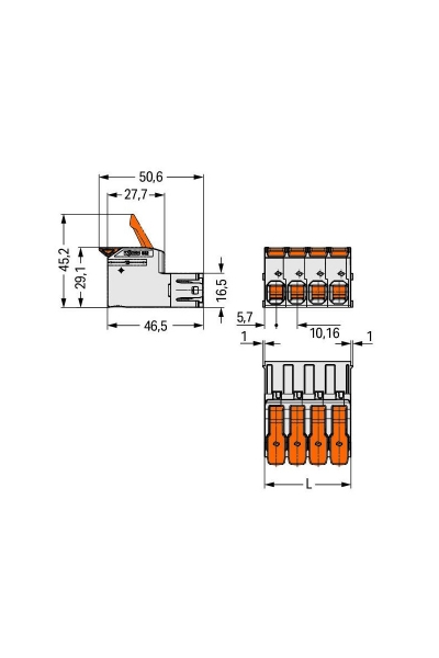 Wago 832-1203 25 Adet 10mm2 3 Kutuplu MCS Erkek Konnektör - Thumbnail