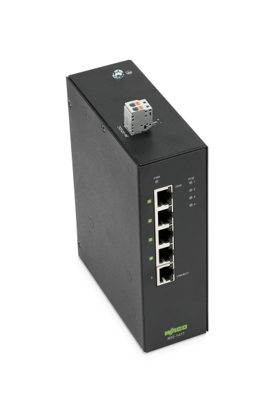 Wago - Wago 852-1411 5 Port Yönetilebilir Endüstriyel Switch