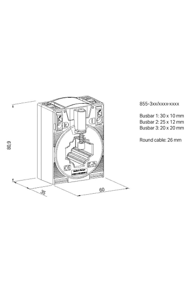 Wago - Wago 855-301/050-103 50A-1A 1.25VA Akım Trafosu Wago 855-301/050-103 50A-1A 1.25VA Akım Trafosu - Thumbnail