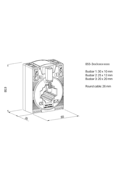 Wago 855-301/060-101 60A-1A 1.25VA Akım Trafosu - Thumbnail