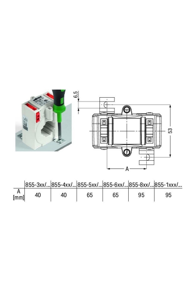Wago - Wago 855-301/600-1001 600A-1A 10VA Akım Trafosu Wago 855-301/600-1001 600A-1A 10VA Akım Trafosu - Thumbnail
