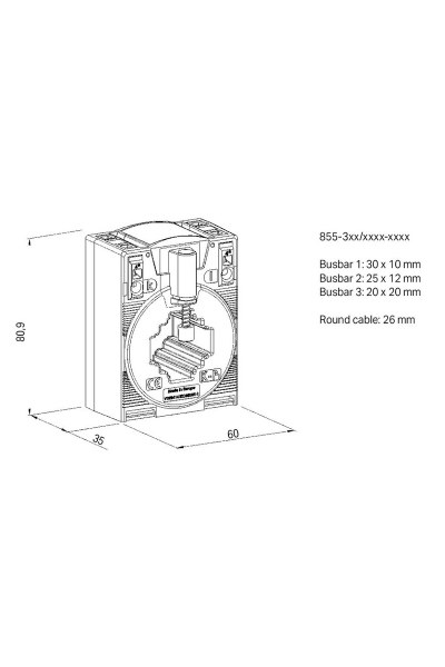 Wago 855-305/250-501 250A-5A 5VA Akım Trafosu - Thumbnail