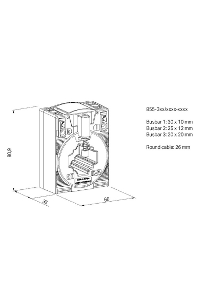 Wago - Wago 855-305/400-1001 400A-5A 10VA Akım Trafosu Wago 855-305/400-1001 400A-5A 10VA Akım Trafosu - Thumbnail