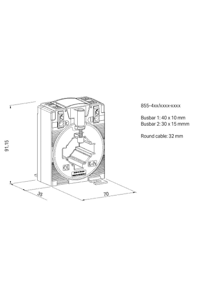 Wago - Wago 855-405/250-501 250A-5A 5VA 1 Akım Trafosu Wago 855-405/250-501 250A-5A 5VA 1 Akım Trafosu - Thumbnail
