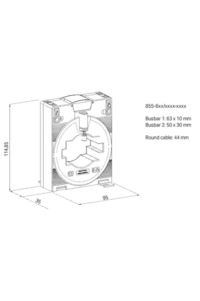 Wago 855-601/1500-501 1500A-1A 5VA 1 Akım Trafosu - Thumbnail