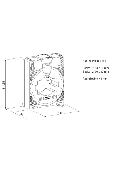Wago 855-605/1500-501 1500A-5A 5VA 1 Akım Trafosu - Thumbnail