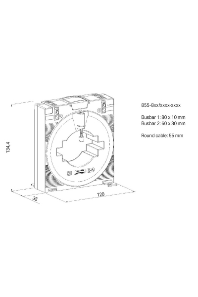 Wago 855-801/1000-1001 1000A-1A 10VA 1 Akım Trafosu - Thumbnail