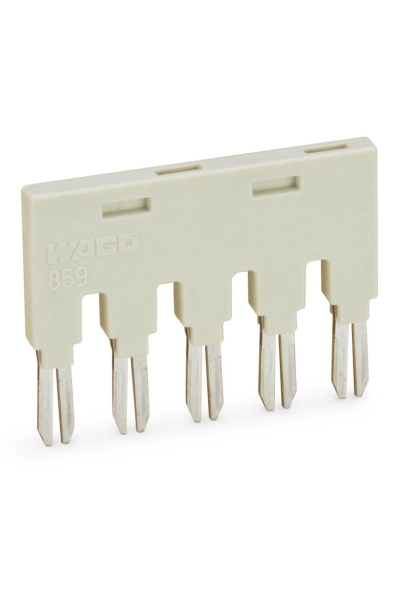 Wago 859-405 25 Adet 5 Sıralı 18A Açık Gri İzoleli İtme Tipi Köprü Çubuğu