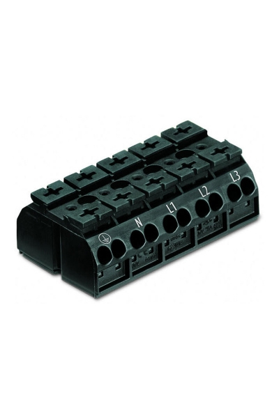 Wago - Wago 862-1525 200 Adet 4mm2 Siyah 5 Kutuplu Cihaz Klemensi Wago 862-1525 200 Adet 4mm2 Siyah 5 Kutuplu Cihaz Klemensi - Thumbnail
