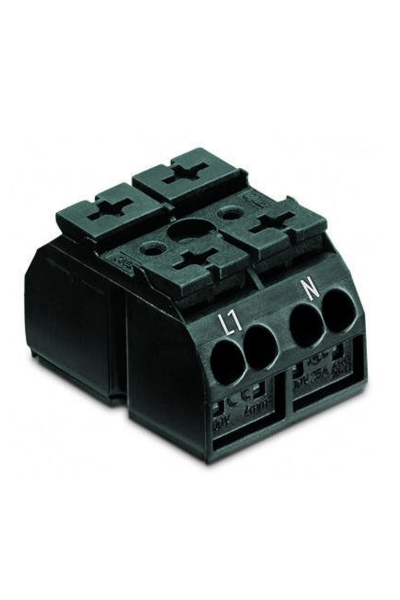 Wago - Wago 862-1562 500 Adet 4mm2 Siyah 2 Kutuplu Cihaz Klemensi Wago 862-1562 500 Adet 4mm2 Siyah 2 Kutuplu Cihaz Klemensi - Thumbnail