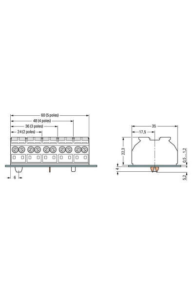 Wago - Wago 862-2534 200 Adet 4mm2 4 Kutuplu Cihaz Klemensi Wago 862-2534 200 Adet 4mm2 4 Kutuplu Cihaz Klemensi - Thumbnail