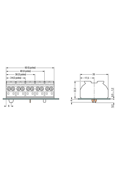 Wago 862-9594 200 Adet 4mm2 Siyah 4 Kutuplu Topraklı Cihaz Klemensi - Thumbnail